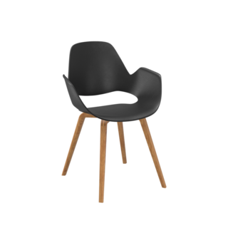 HOUE Falk Chair Armrest Black Oak Veneer Legs