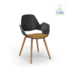 Falk Chair Armrest Upholstered Seat Oak Veneer Legs