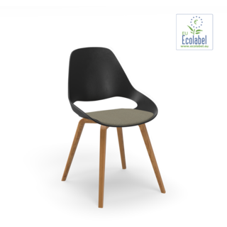 HOUE Falk Chair Low Armrest Upholstered Seat Oak Veneer Legs