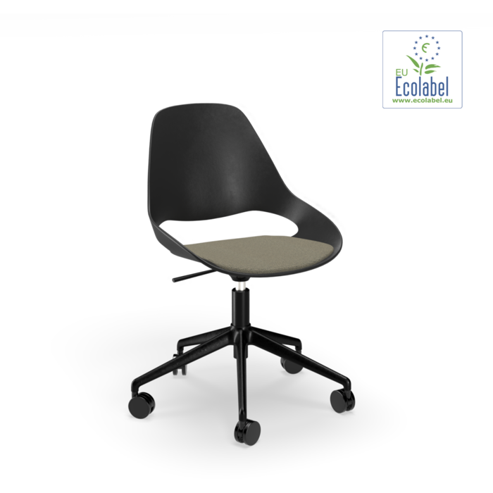 HOUE Falk Low Armrest Upholstered Seat Five Star with Castors