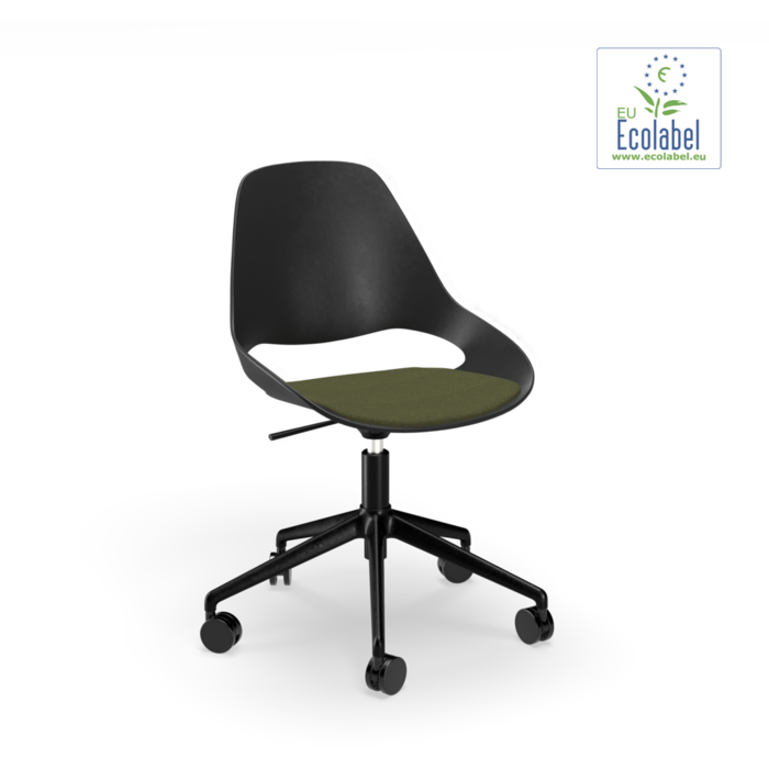 HOUE Falk Low Armrest Upholstered Seat Five Star with Castors