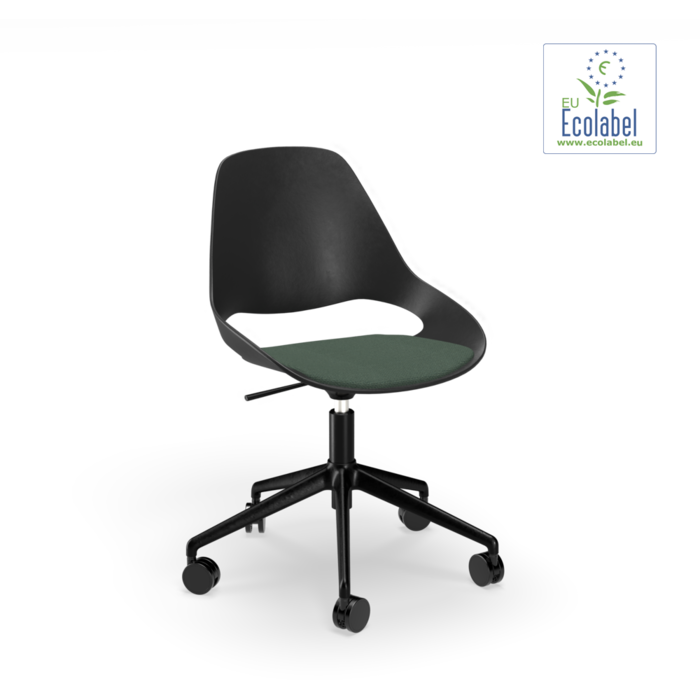 HOUE Falk Low Armrest Upholstered Seat Five Star with Castors