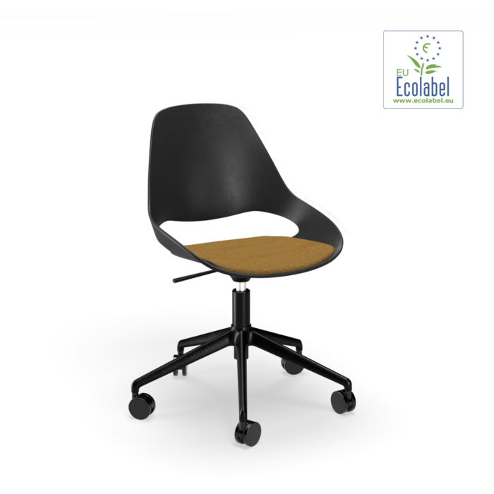 HOUE Falk Low Armrest Upholstered Seat Five Star with Castors