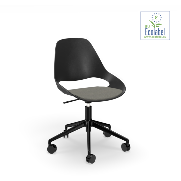 HOUE Falk Low Armrest Upholstered Seat Five Star with Castors