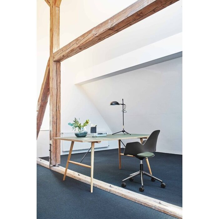 HOUE Falk Low Armrest Upholstered Seat Five Star with Castors