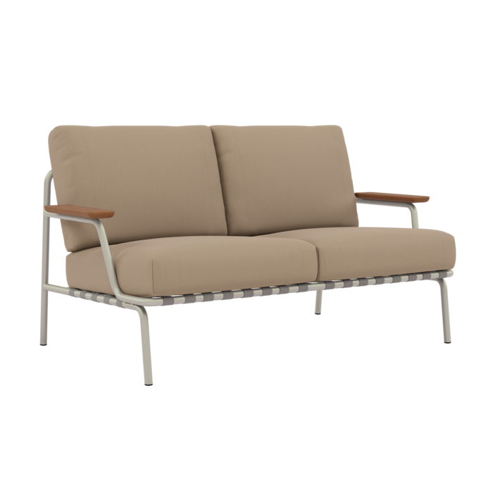Muuto Settle Sofa 2-Seater Grey Frame - Ribbed Weave