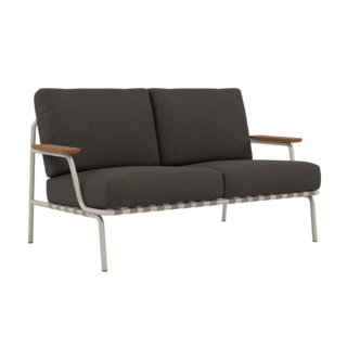 Muuto Settle Sofa 2-Seater Grey Frame - Ribbed Weave