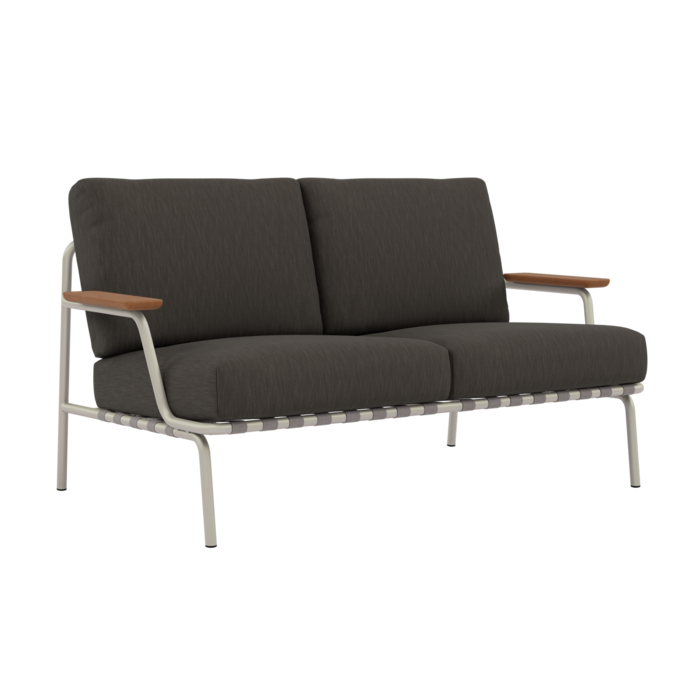 Muuto Settle Sofa 2-Seater Grey Frame - Ribbed Weave