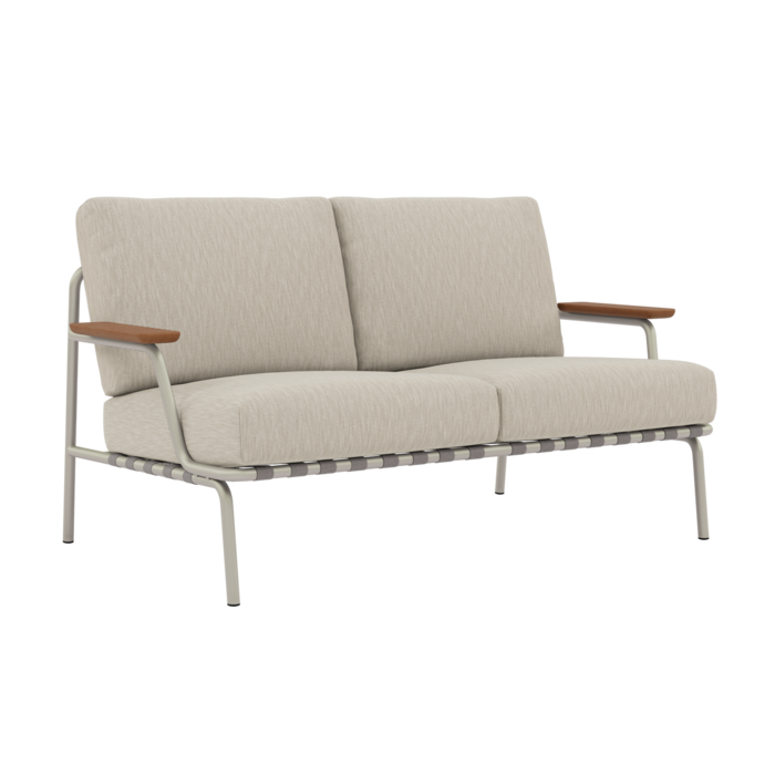 Muuto Settle Sofa 2-Seater Grey Frame - Ribbed Weave