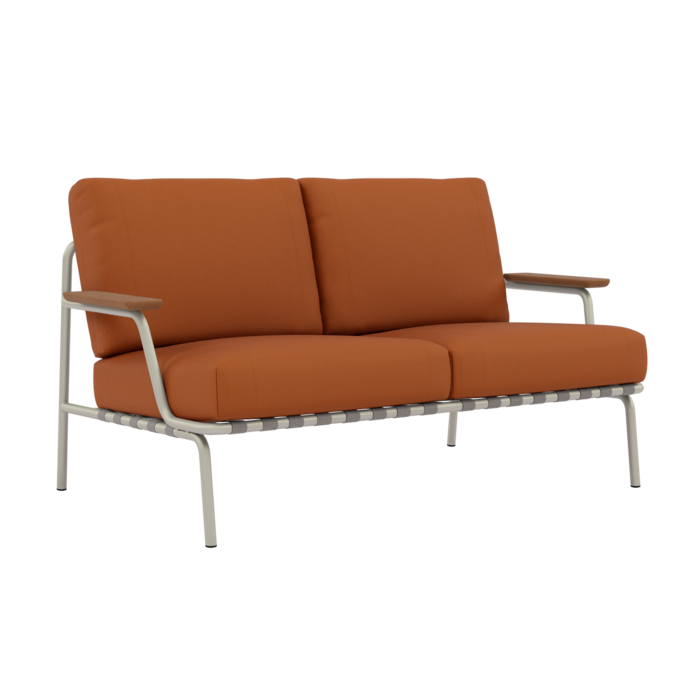 Muuto Settle Sofa 2-Seater Grey Frame - Ribbed Weave