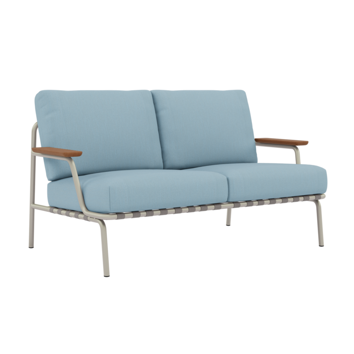 Muuto Settle Sofa 2-Seater Grey Frame - Ribbed Weave