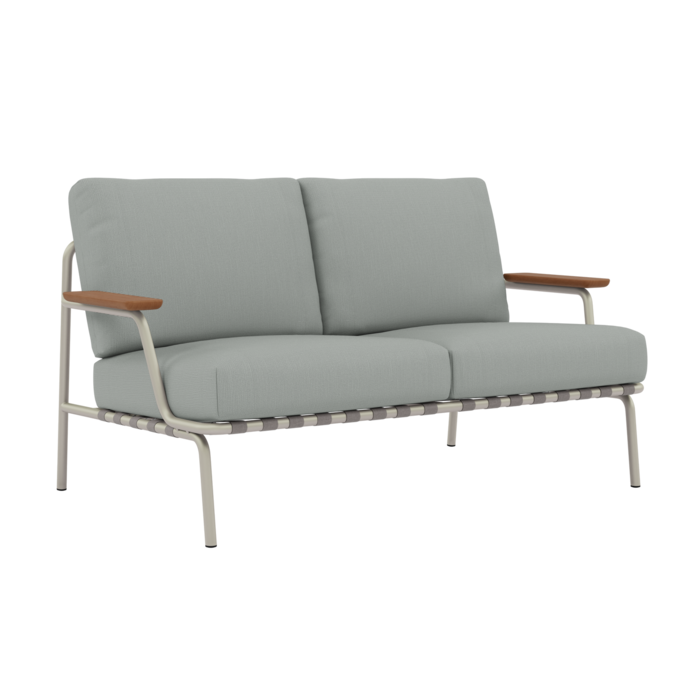 Muuto Settle Sofa 2-Seater Grey Frame - Ribbed Weave
