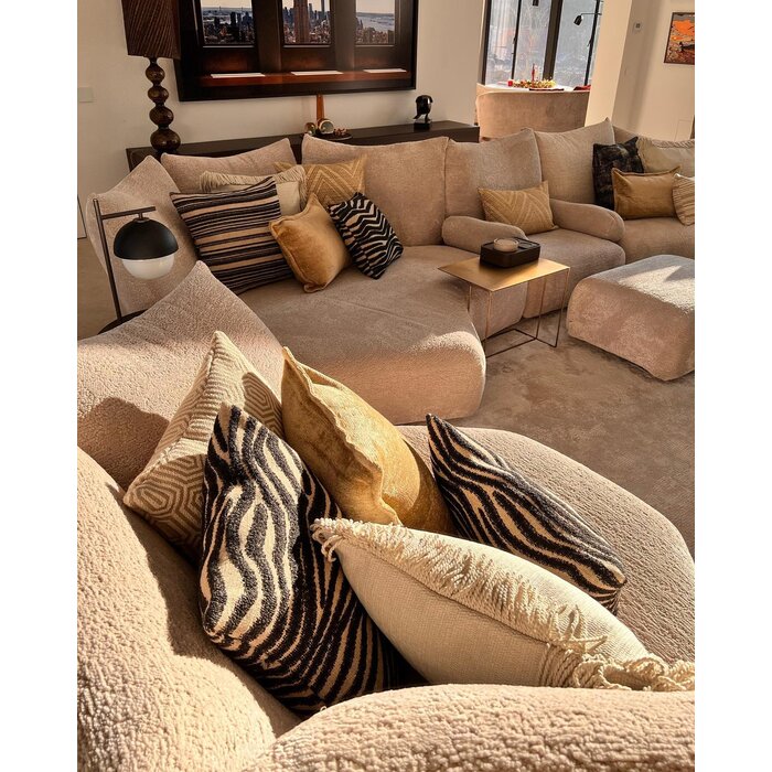 Omar Antwerp Henri Ocher Cushion