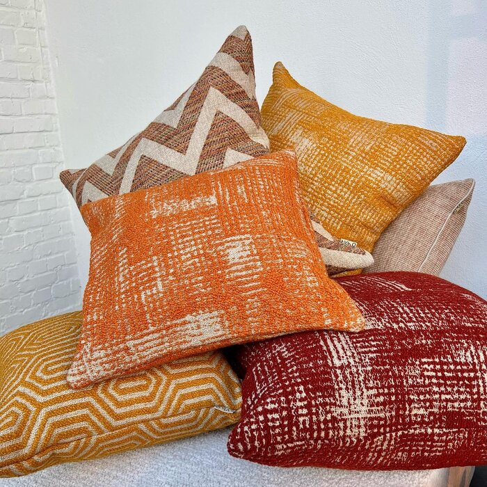 Omar Antwerp Henri Ocher Cushion 43 x 43 cm