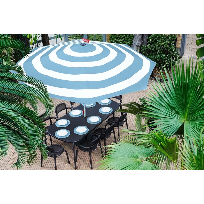 Fatboy Stripesol Parasol + Base Light Grey Ø 350 cm