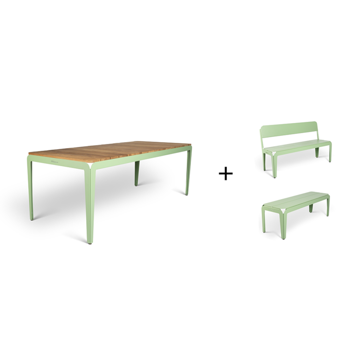 Weltevree Bended Table Wood including Benches