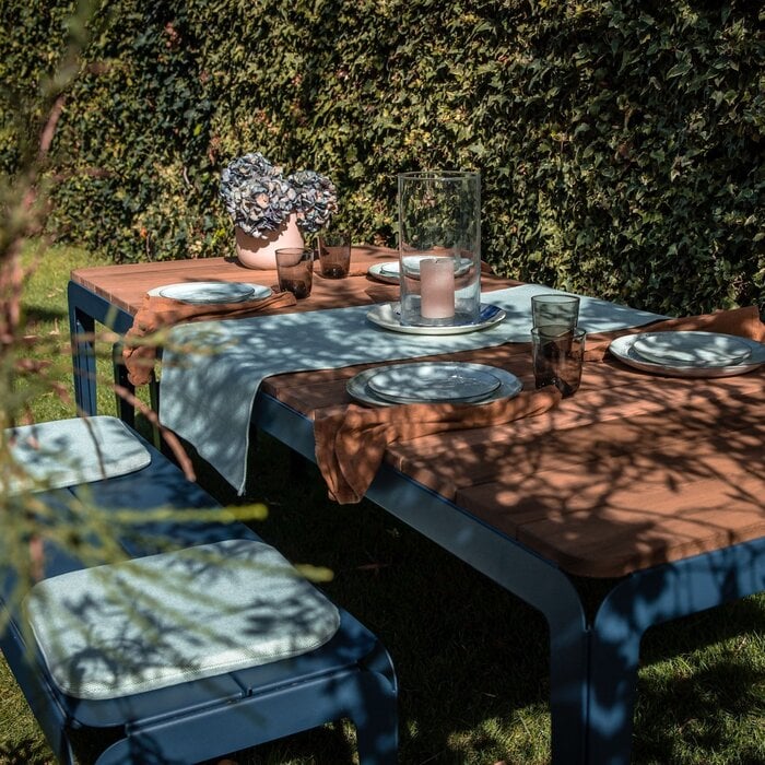 Weltevree Bended Table Wood including Benches