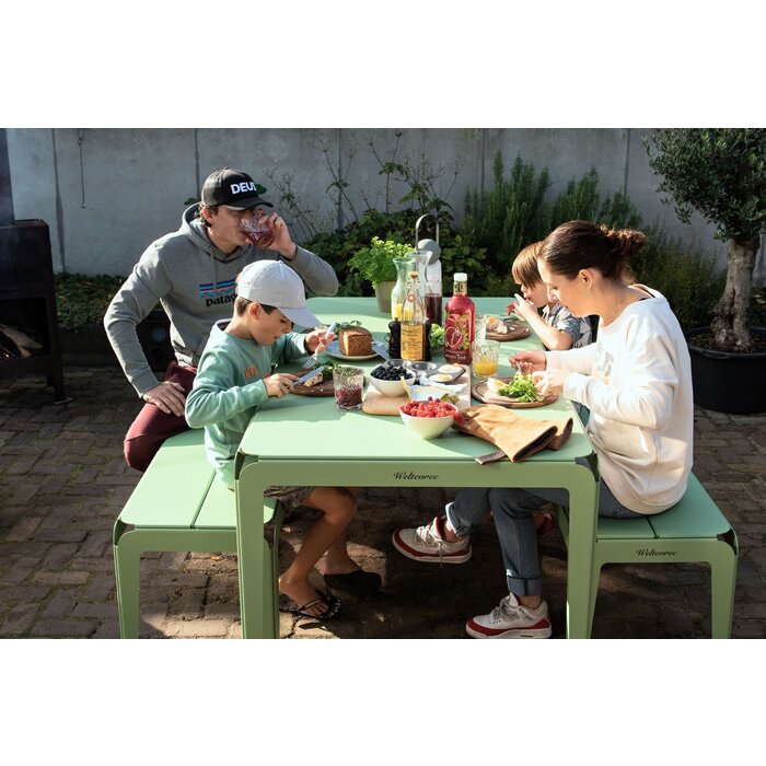Weltevree Bended Table Wood including Benches