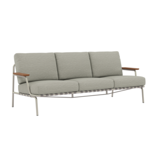 Muuto Settle Sofa 3-Seater Grey Frame Ribbed Weave