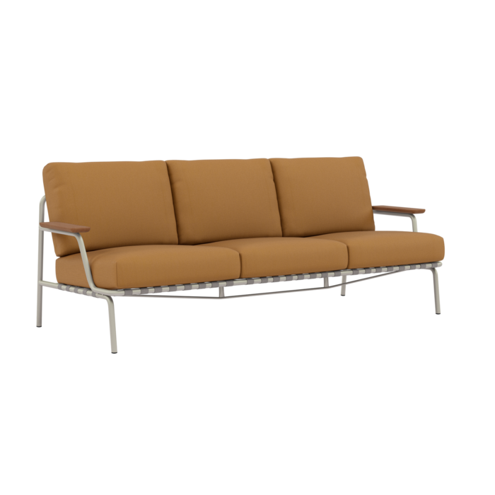 Muuto Settle Sofa 3-Seater Grey Frame Ribbed Weave