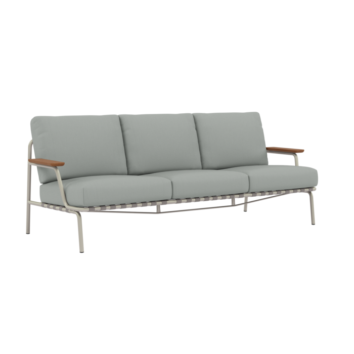 Muuto Settle Sofa 3-Seater Grey Frame Ribbed Weave