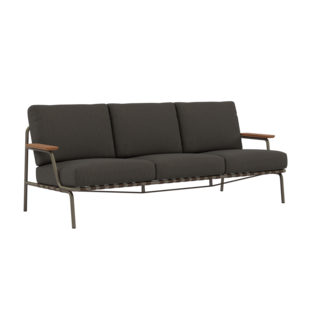 Muuto Settle Sofa 3-Seater Taupe Frame Ribbed Weave