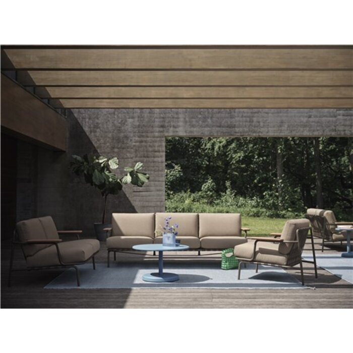 Muuto Settle Sofa 3-Seater Grey Frame Ribbed Weave