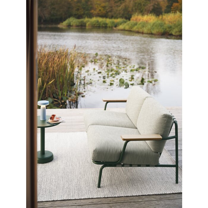 Muuto Settle Sofa 3-Seater Grey Frame Ribbed Weave