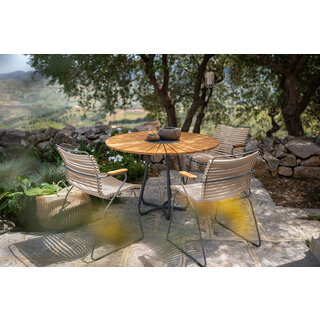 HOUE Tuinset 5x Click Dining Armchair + Circle Table 110 cm