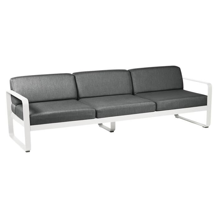 Fermob Bellevie 3-Seater Sofa Graphite Grey Cushion