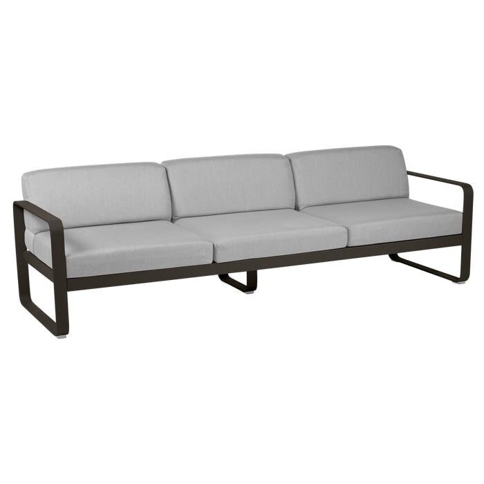Fermob Bellevie 3-Seater Sofa Flannel Grey Cushion