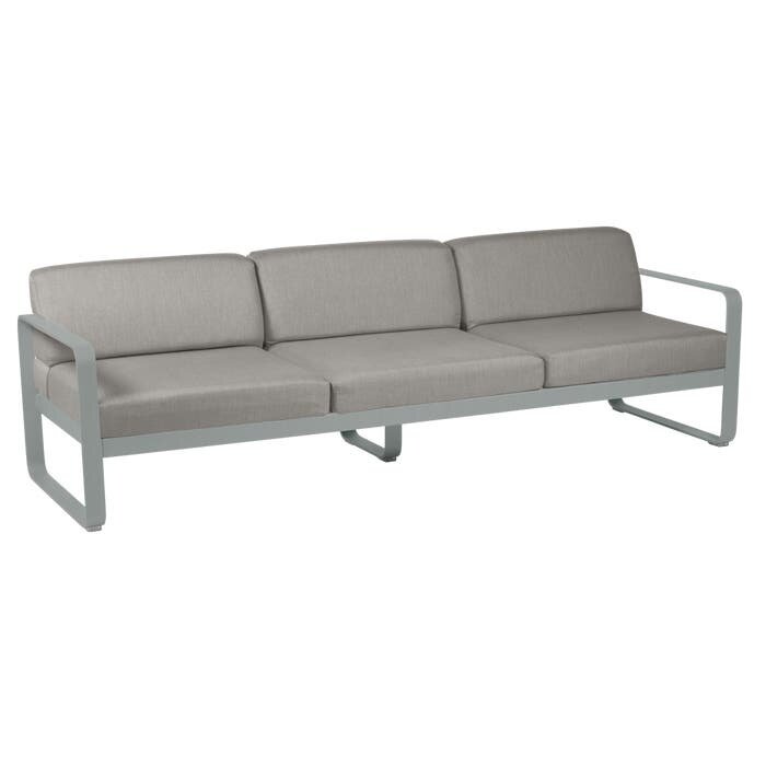 Fermob Bellevie 3-Seater Sofa Grey Taupe Cushion