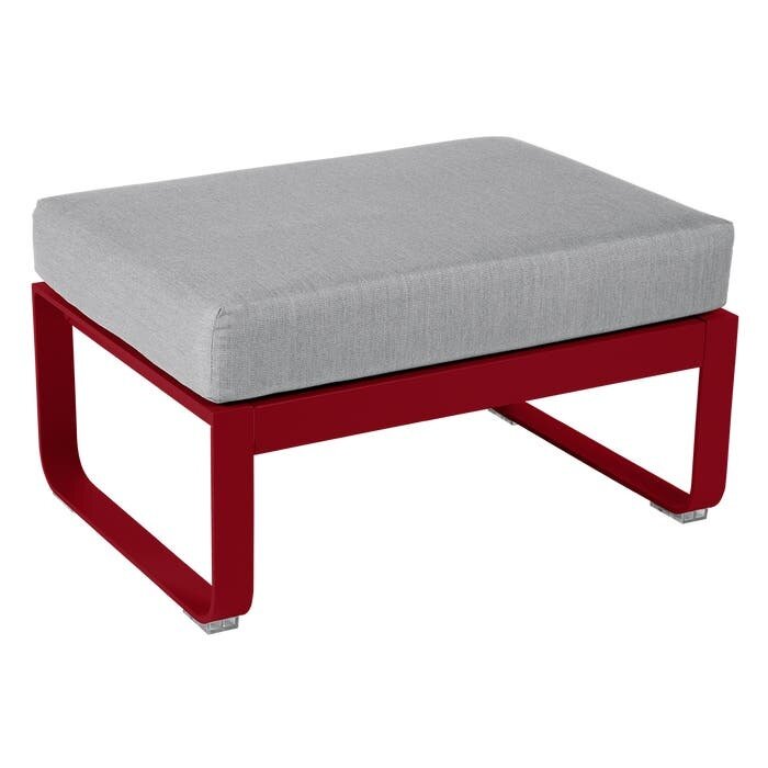 Fermob Bellevie 1-Seater Ottoman Grey Taupe Cushion