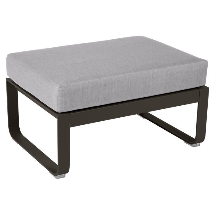 Fermob Bellevie 1-Seater Ottoman Grey Taupe Cushion