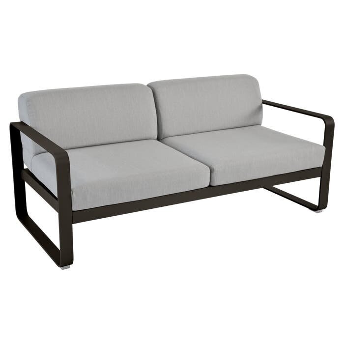 Fermob Bellevie 2-Seater Sofa Flannel Grey Cushion