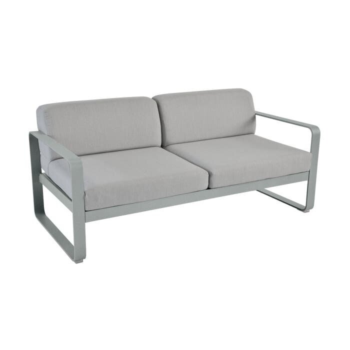 Fermob Bellevie 2-Seater Sofa Flannel Grey Cushion