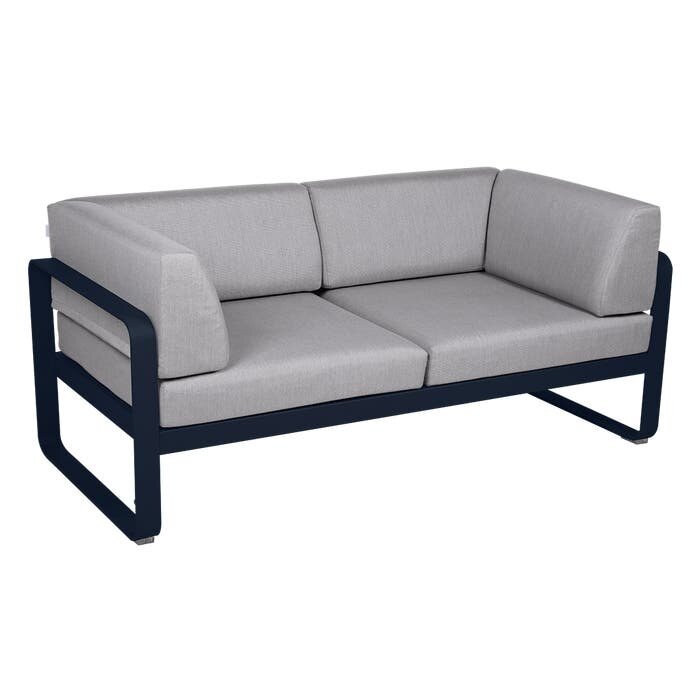 Fermob Bellevie 2-Seater Club Sofa Flannel Grey Cushion