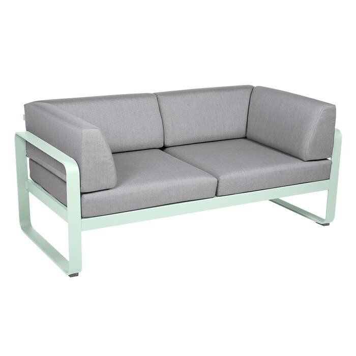 Fermob Bellevie 2-Seater Club Sofa Flannel Grey Cushion