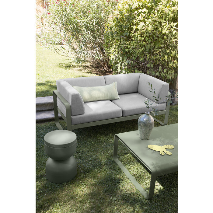Fermob Bellevie 2-Seater Club Sofa Graphite Grey Cushion