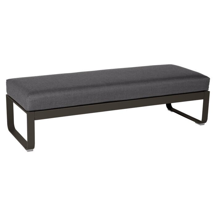 Fermob Bellevie 2-Seater Ottoman Graphite Grey Cushion