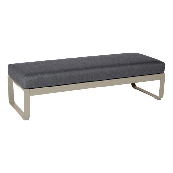 Fermob Bellevie 2-Seater Ottoman Graphite Grey Cushion