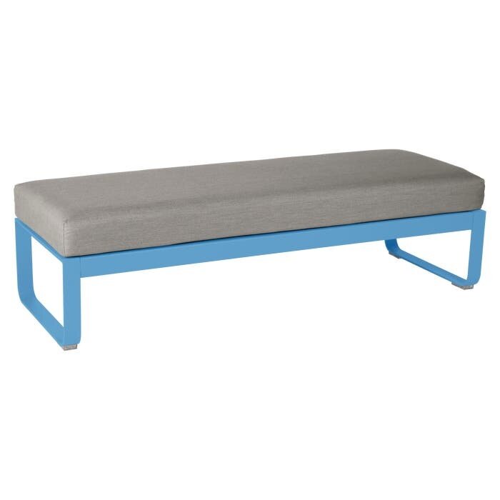 Fermob Bellevie 2-Seater Ottoman Grey Taupe Cushion