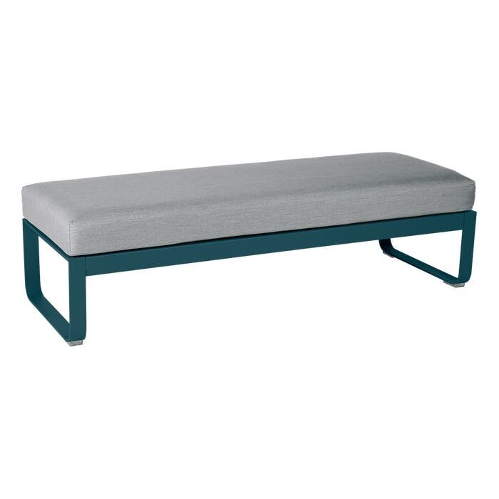 Fermob Bellevie 2-Seater Ottoman Grey Taupe Cushion