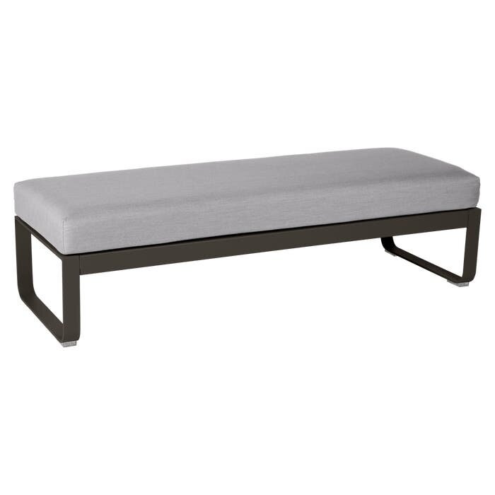 Fermob Bellevie 2-Seater Ottoman Grey Taupe Cushion