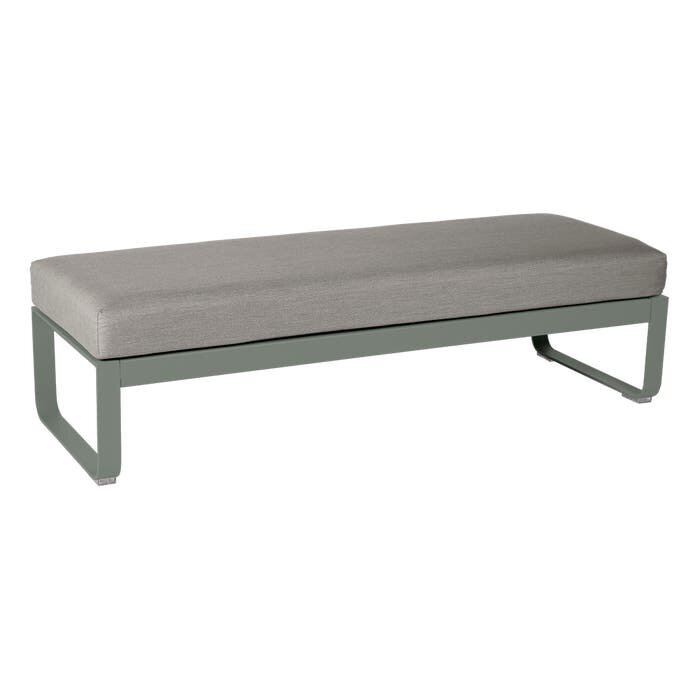 Fermob Bellevie 2-Seater Ottoman Grey Taupe Cushion