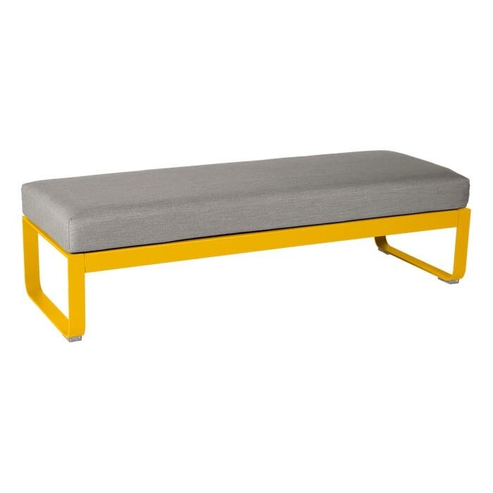 Fermob Bellevie 2-Seater Ottoman Grey Taupe Cushion