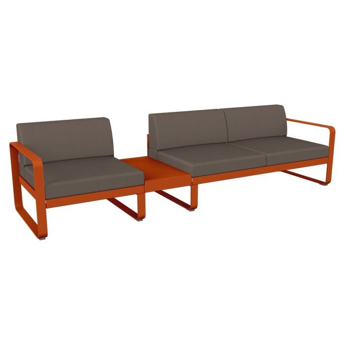 Fermob Bellevie Sofa 1A Grey Taupe Cushion