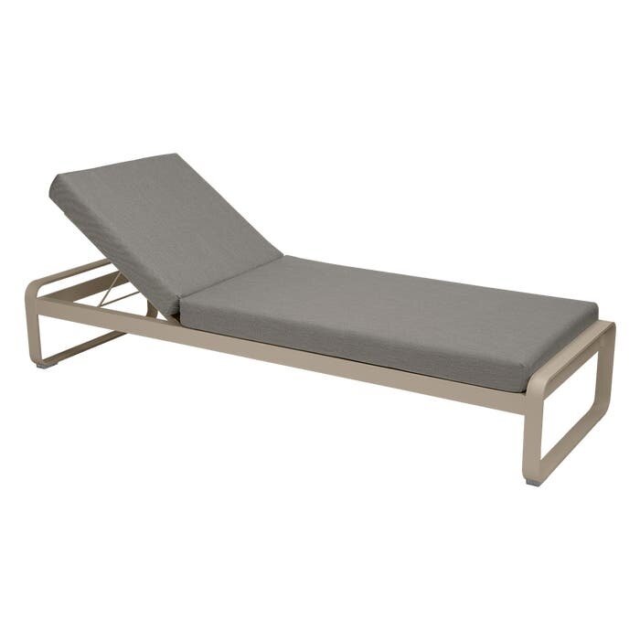 Fermob Bellevie Sunlounger Grey Taupe Cushion