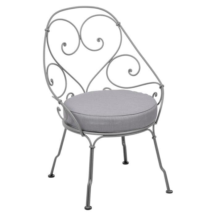 Fermob 1900 Cabriolet Armchair Flannel Grey Cushion