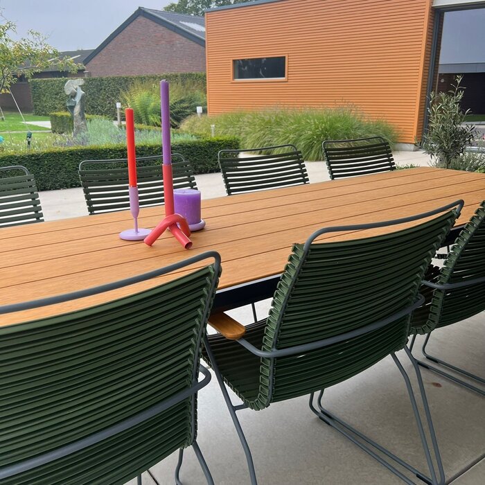 HOUE Tuinset 8x Click Dining Armchair + Four Table 270 cm